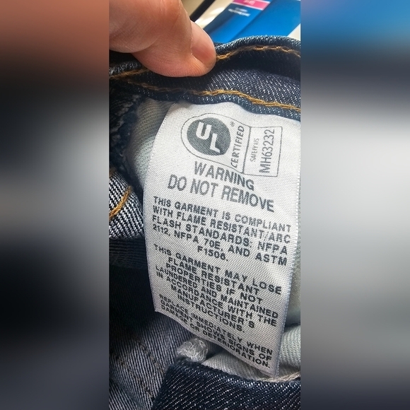 Wrangler Woman's FR Crosshatch Bootcut Mid- Rise Dark Wash Jeans S 11X36 NEW - Picture 10 of 12